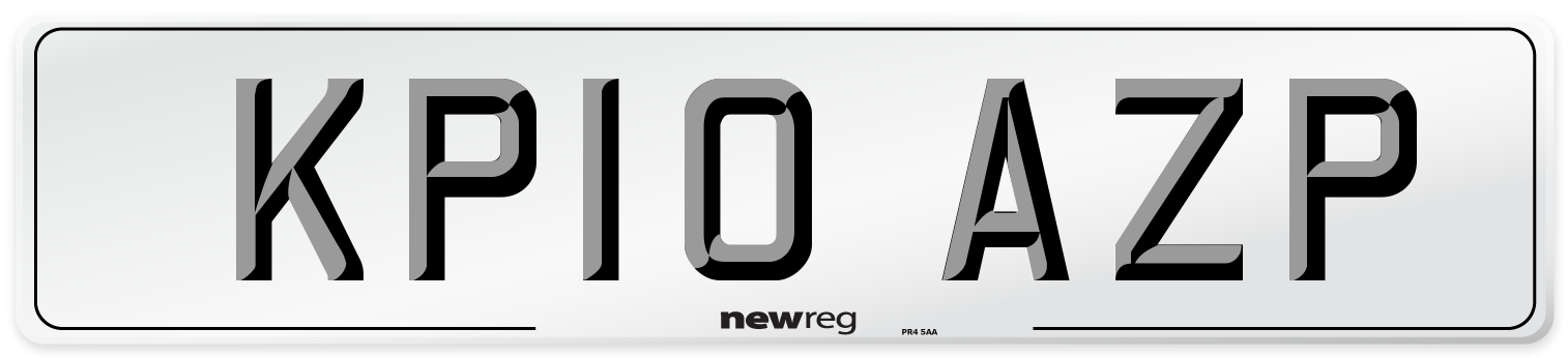 KP10 AZP Number Plate from New Reg